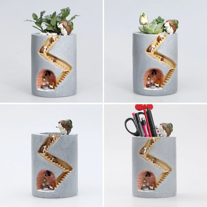 Animal Burrow Planter Pot