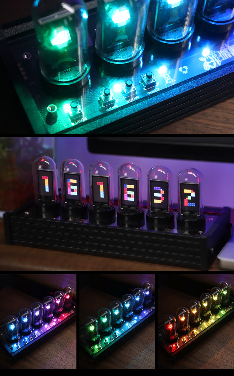 Vintage Glass Tube Digital Clock