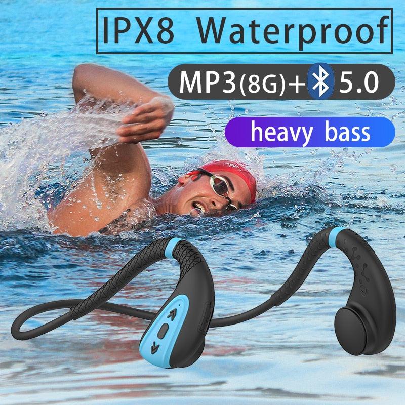 PX8 Waterproof Bone Conduction Headphone Built-in 8G Memory