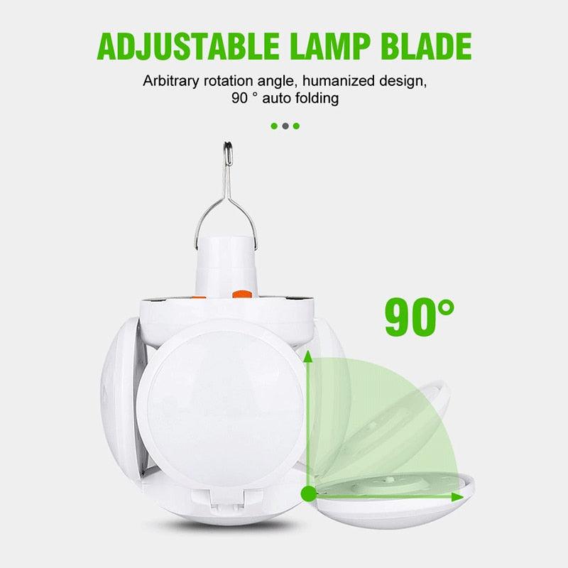 Foldable LED Solar Rechargeable Outdoor Waterproof Lamps