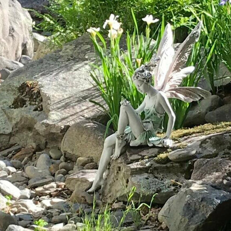 Sitting Fairy Garden Statue