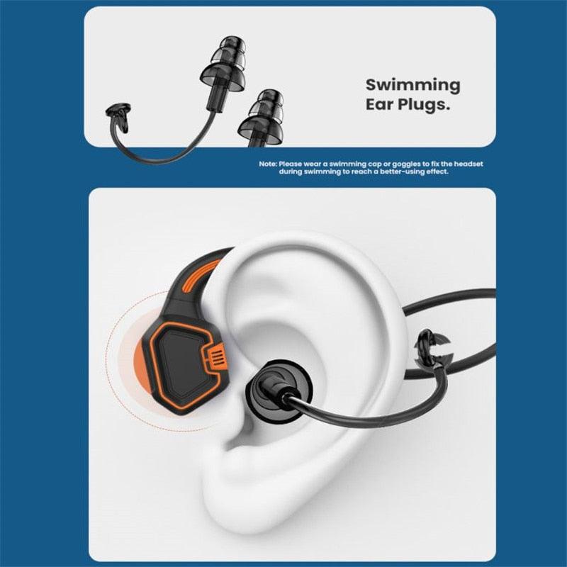 IPX8 Waterproof Wireless Bone Conduction Earphone