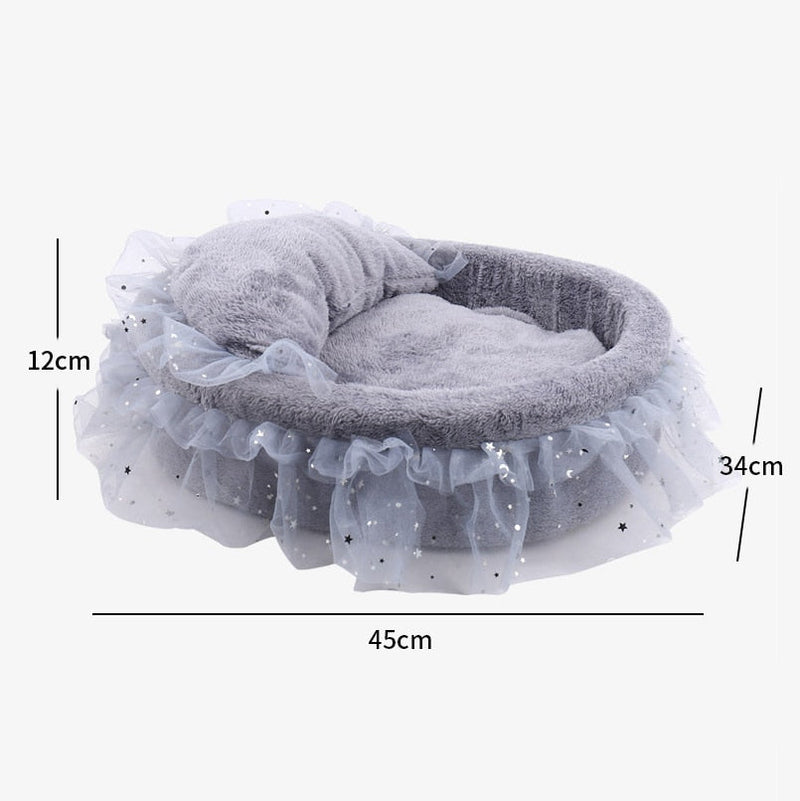Soft Lace Princess Cat Bed