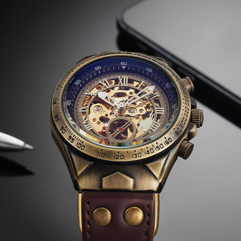 Skeleton Steampunk Retro Mechanical Watch