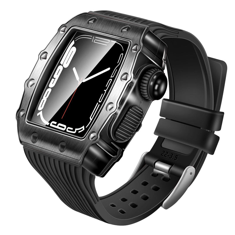 Luxury Metal Case with Silicone Band Modification Kit for Apple Watch