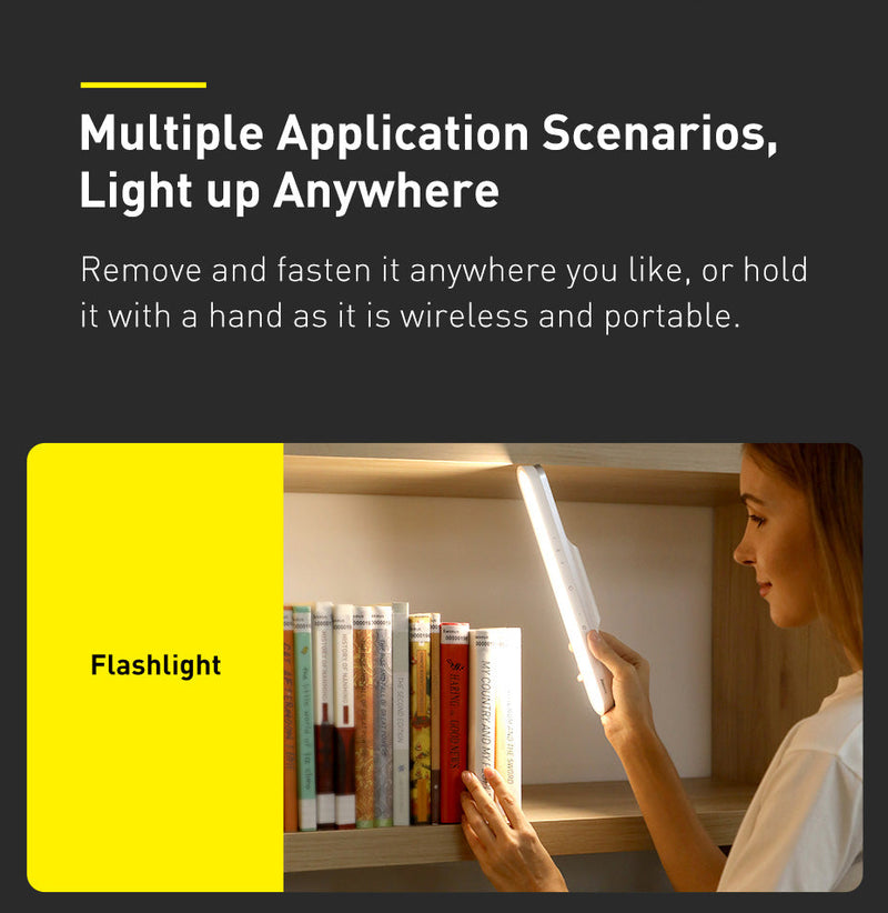 Rechargeable Magnetic LED Desk Lamp with Stepless Dimming