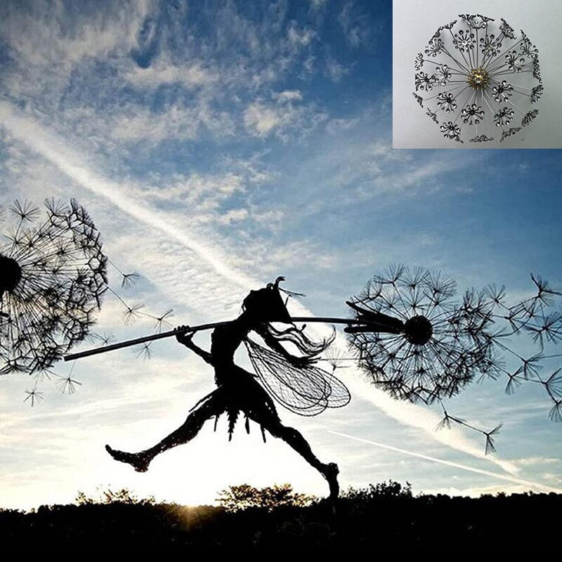 Pixie Fairy and Dandelion Miniature Garden Decor