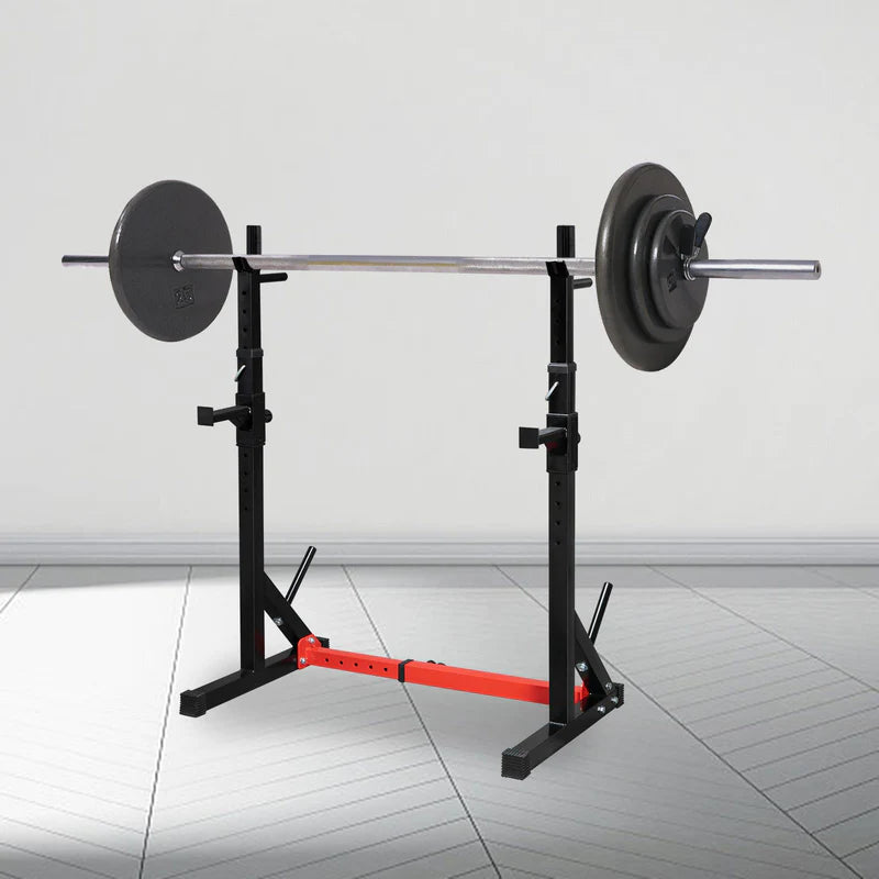 ADJUSTABLE MULTI-FUNCTION SQUAT RACK AND BENCH