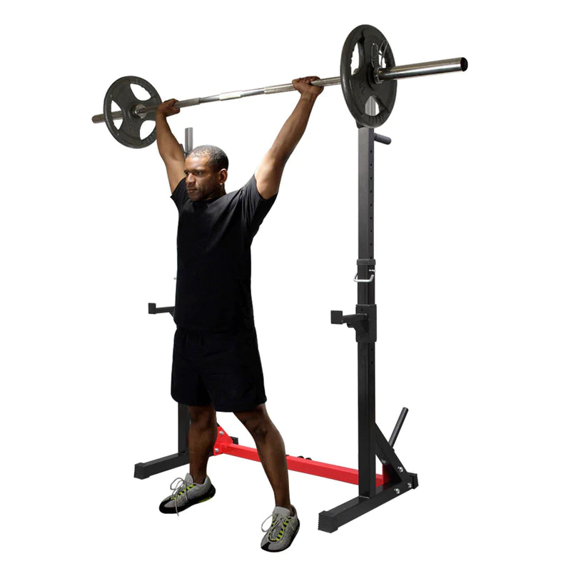 ADJUSTABLE MULTI-FUNCTION SQUAT RACK AND BENCH