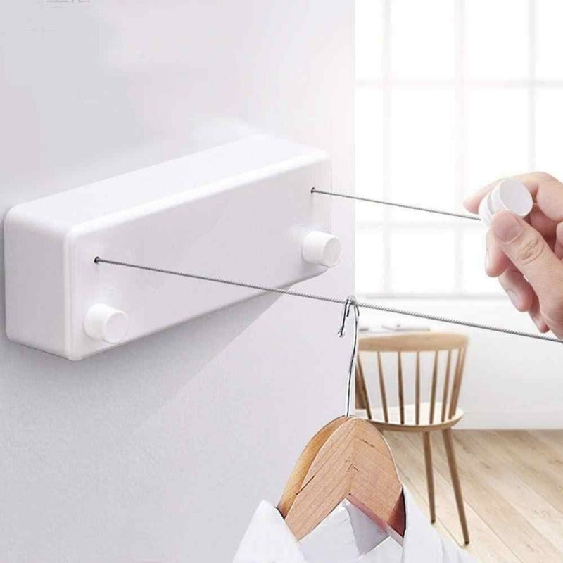 Wall Mounted Double Retractable Clothesline