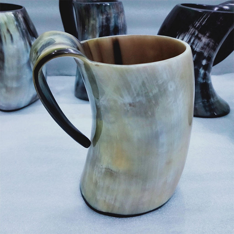 Rustic Viking Horn Beer Mug – Authentic Cow Horn Beer, Wine & Water Goblet for a Legendary Sip
