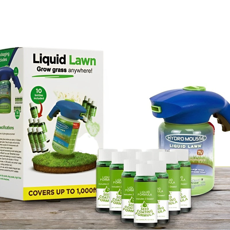 Hydro Mousse Liquid Lawn Grass Seed Spray for Quick Green Grass Growth & Easy Lawn Repair