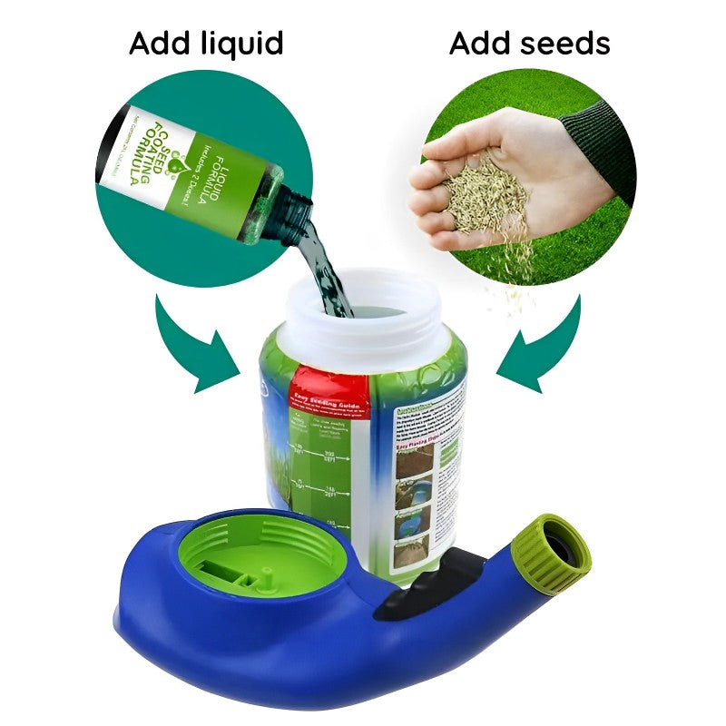 Hydro Mousse Liquid Lawn Grass Seed Spray for Quick Green Grass Growth & Easy Lawn Repair