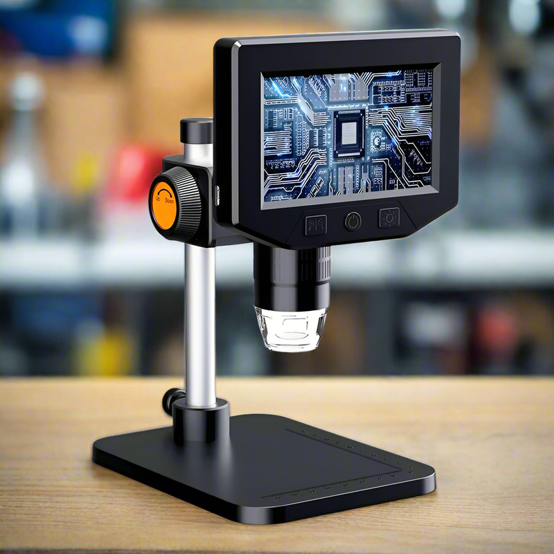 LCD Digital Microscope – 4.3" Screen 1080P Zoom from 50–1000x for PCB Inspection, Electronic Repair, and Scientific Precision Clarity