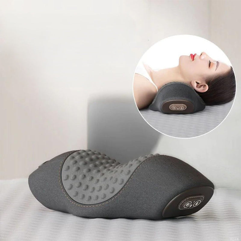 Heated Waist Support Pillow – Vibrating Massage Sleep Pad for Lumbar Pain Relief & Comfort
