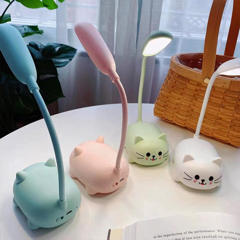 Mini Cat Night Light - Foldable USB Lamp for Desk, Bedside & Book Reading