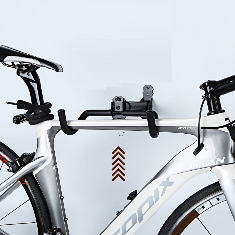 Space-Saving Bike Wall Mount Rack – Foldable Bicycle Hanger with Rim Protection