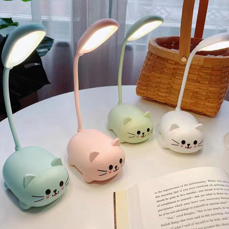 Mini Cat Night Light - Foldable USB Lamp for Desk, Bedside & Book Reading