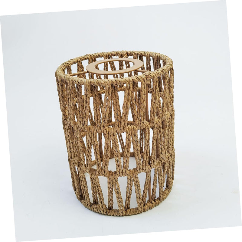 Handwoven Rattan Lamp Shades – 2-Pack Boho Light Covers for Pendant or Floor Lamps with Natural Texture Charm