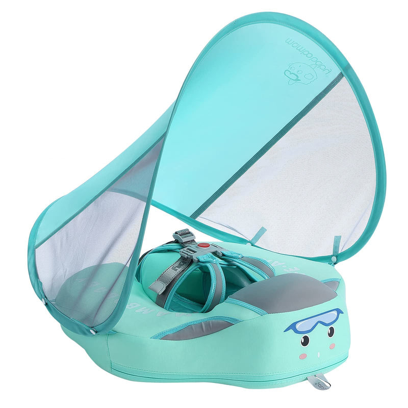 Baby Swim Float with Canopy Non-Inflatable Solid Baby Kid Float