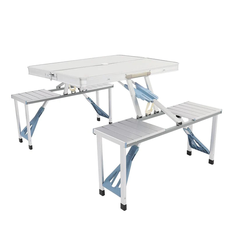 Aluminum Alloy One Piece Folding Picnic Table and Chair