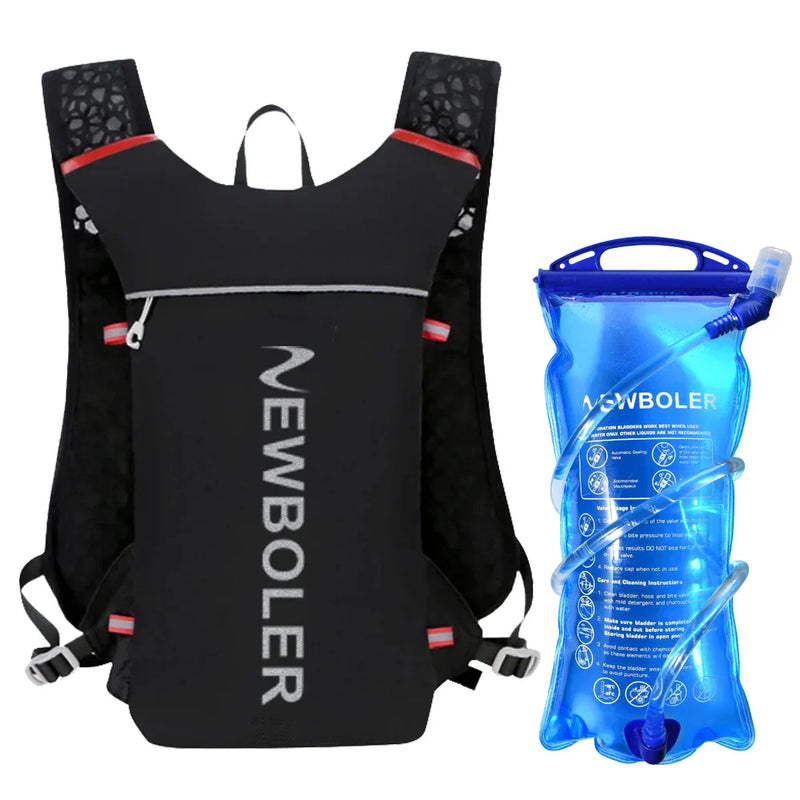 Ultralight Trail Running Vest – 5L Hydration Backpack for Marathoners with Breathable Straps and 500ml Water Bottle Included