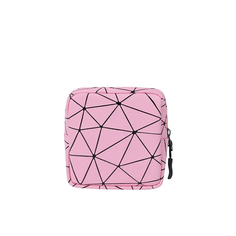 PU Leather Waterproof Organizer Pouch – Monthly Sanitary Napkin & Jewelry Storage Bag, Compact & Stylish for Women on the Go