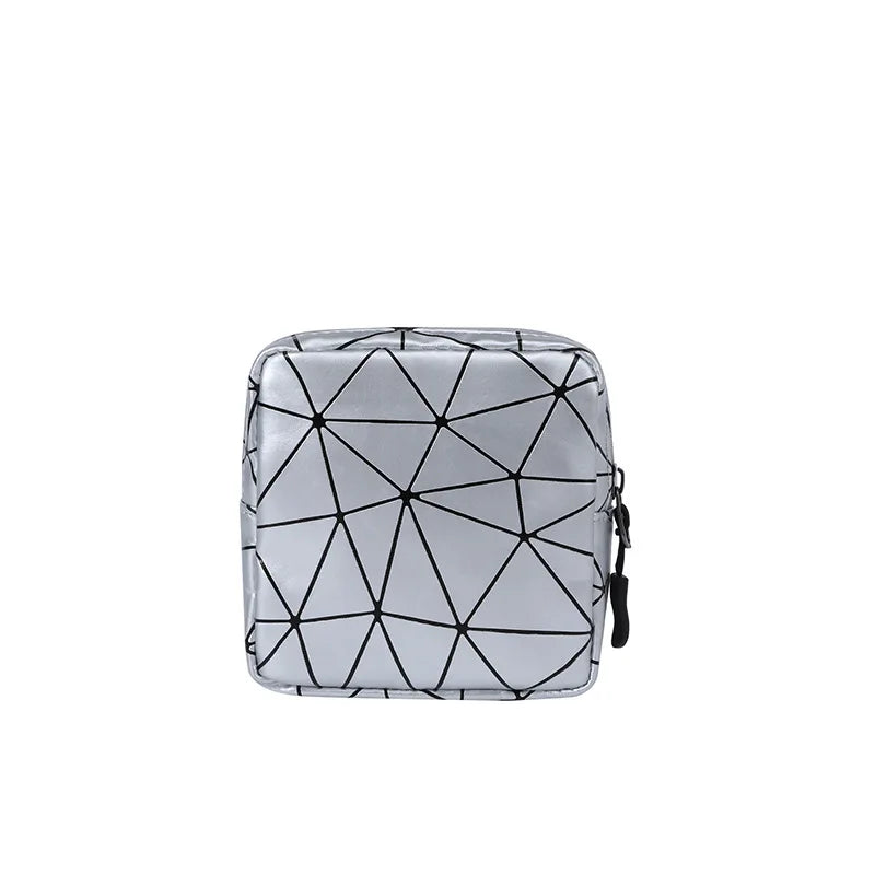 PU Leather Waterproof Organizer Pouch – Monthly Sanitary Napkin & Jewelry Storage Bag, Compact & Stylish for Women on the Go