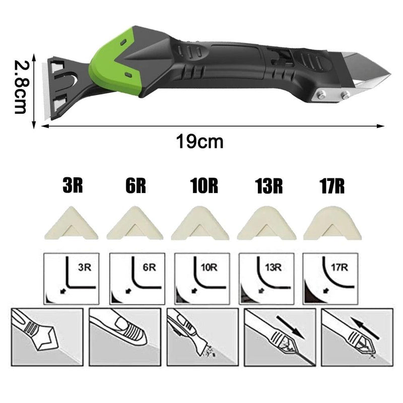 Multifunctional Silicone Remover Sealant Smooth Scraper 5 In 1