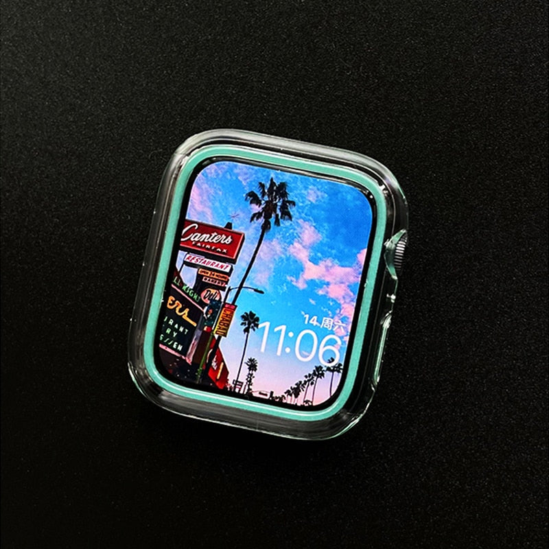 Luminous Cover for Apple Watch Case Protective Frame