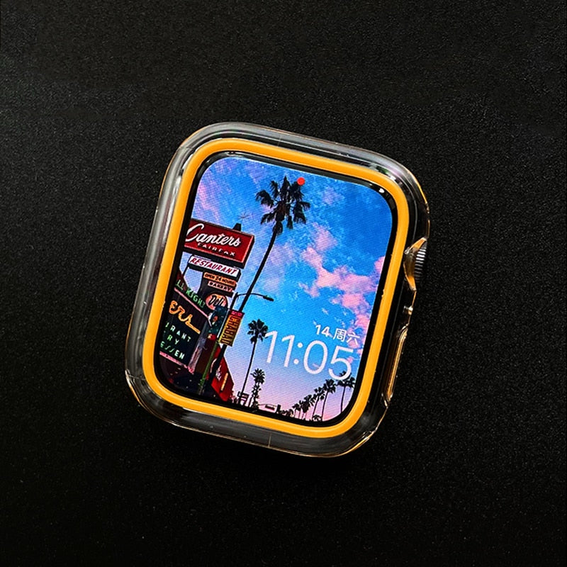 Luminous Cover for Apple Watch Case Protective Frame