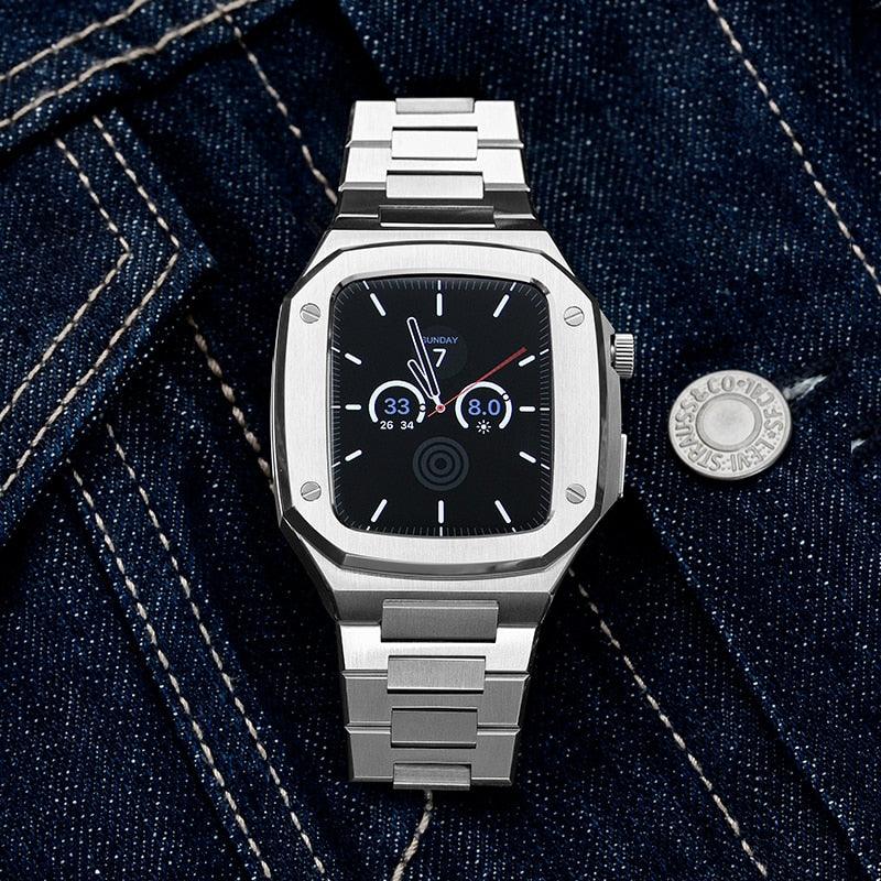 304L Stainless Steel Case With Strap Combo For Apple Watch