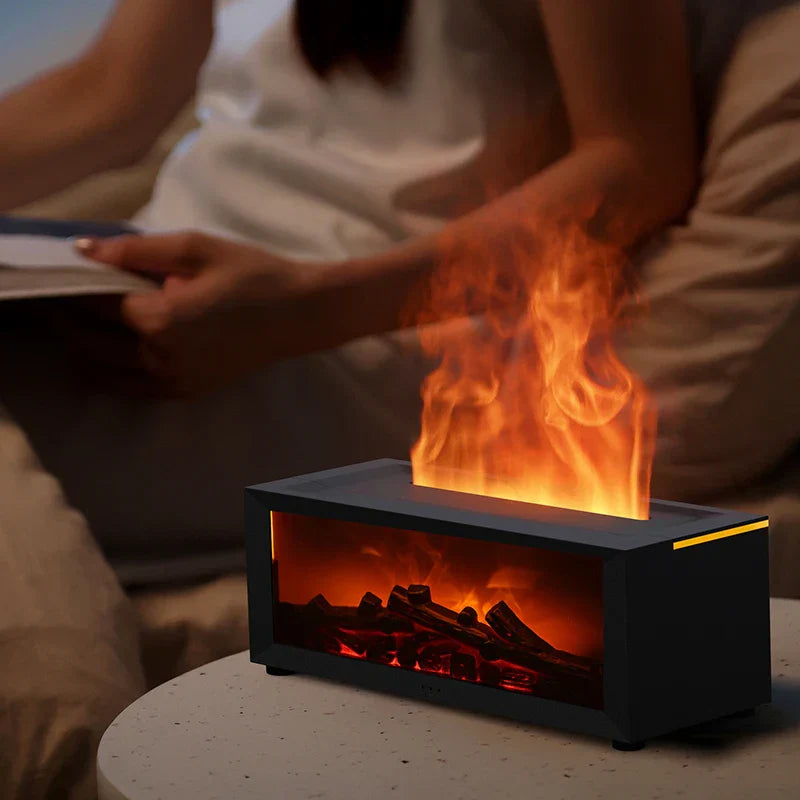 Flame Aromatherapy Humidifier - 4-in-1 Diffuser with Smart Timer