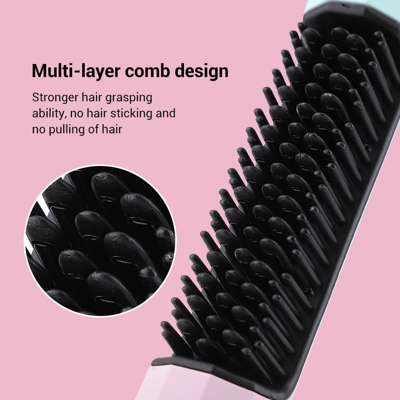 2 In 1 Wireless Frizz Free Hair Straightener Brush