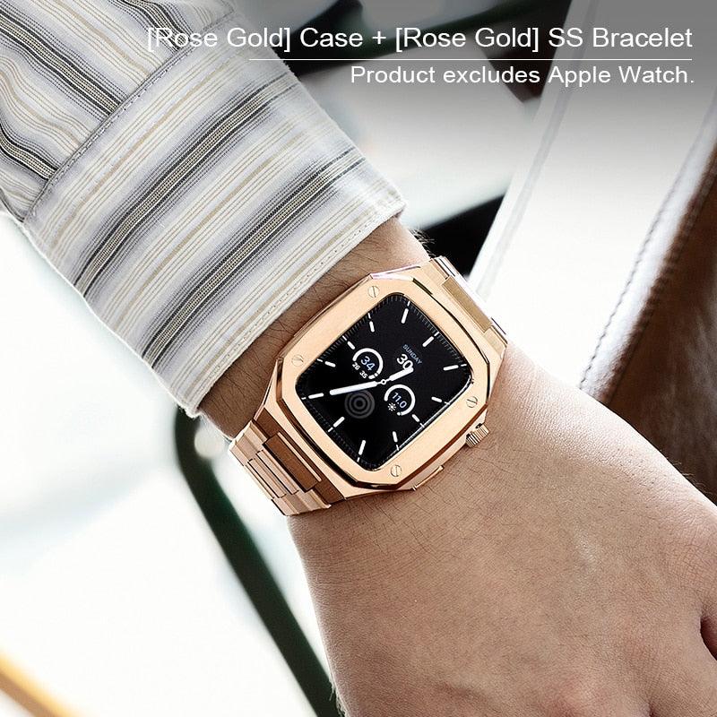 304L Stainless Steel Case With Strap Combo For Apple Watch