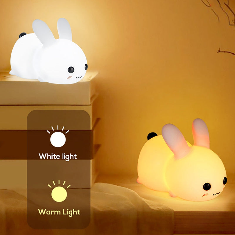 Cute Rabbit Touch Night Light