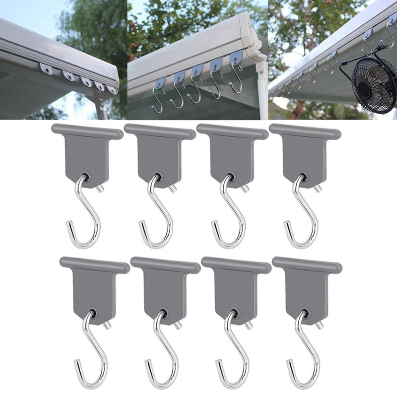 8Pcs Outdoor Camping Awning Hooks Fastener Clips RV Tent Clips For Caravan Camper Trailer