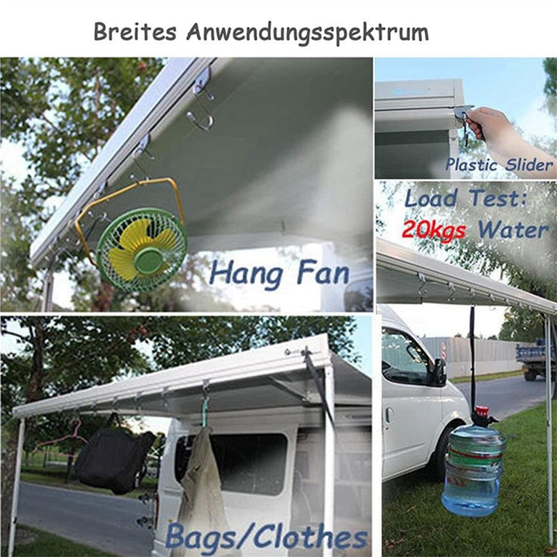 8Pcs Outdoor Camping Awning Hooks Fastener Clips RV Tent Clips For Caravan Camper Trailer