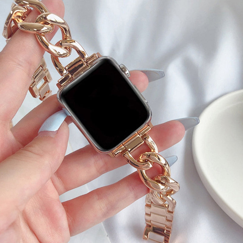 Women's Stainless Steel Watchband for Apple Watch