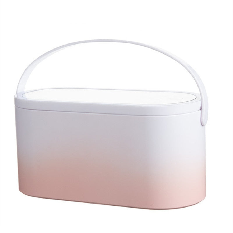 Travel Makeup Organizer Box with LED Light