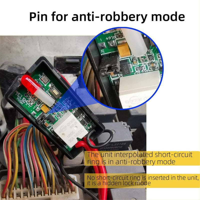 Auto-Sensing Car Immobilizer System - Anti-Theft Engine Lock with Anti-Hijacking Feature