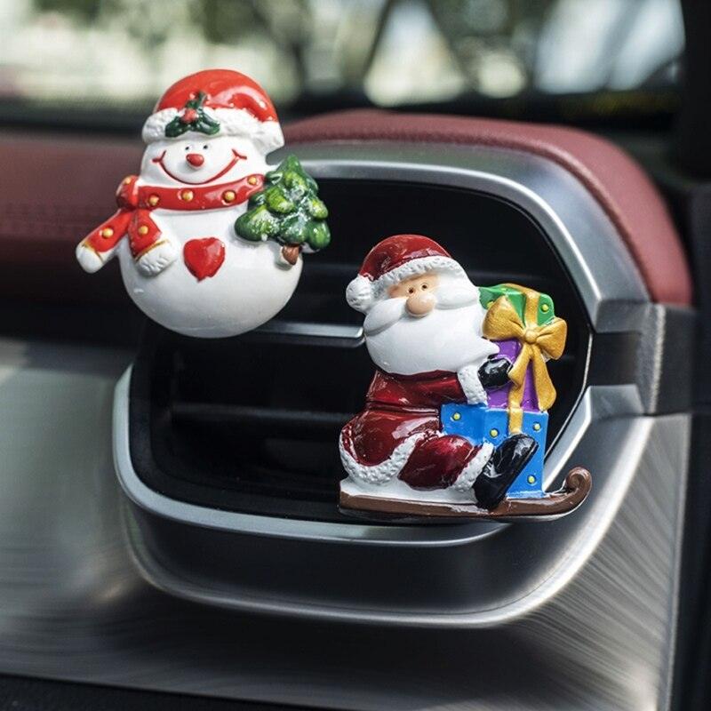 6 Style Car Perfume Santa Claus Air Outlet Clip Freshener Fragrance-Aromatherapy Air Conditioning Christmas Ornaments Decoration