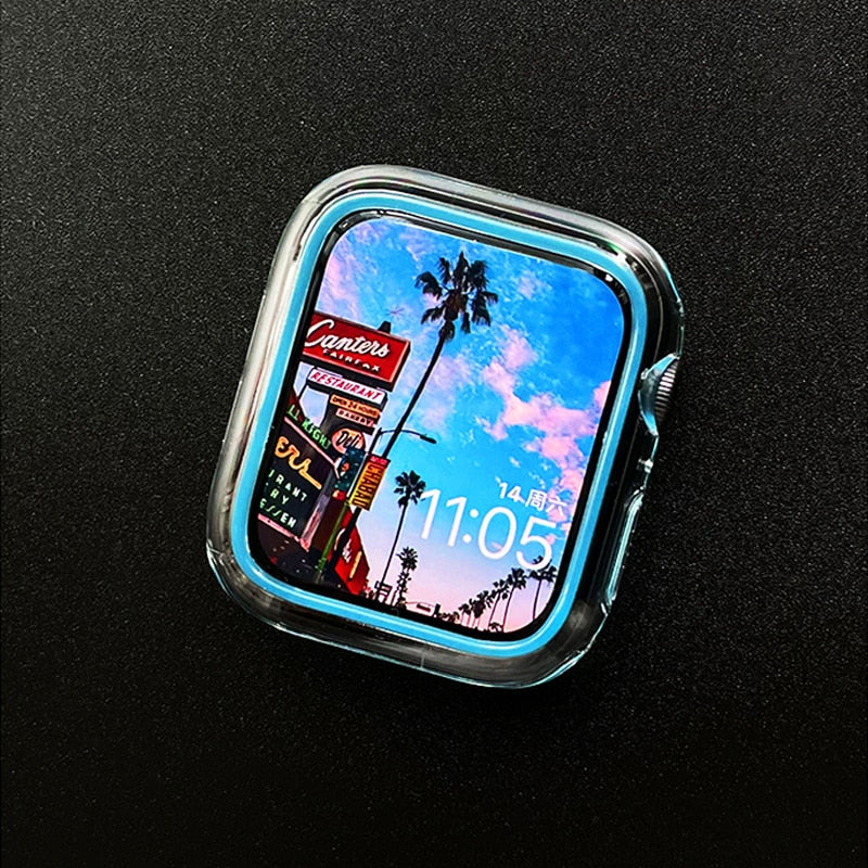 Luminous Cover for Apple Watch Case Protective Frame