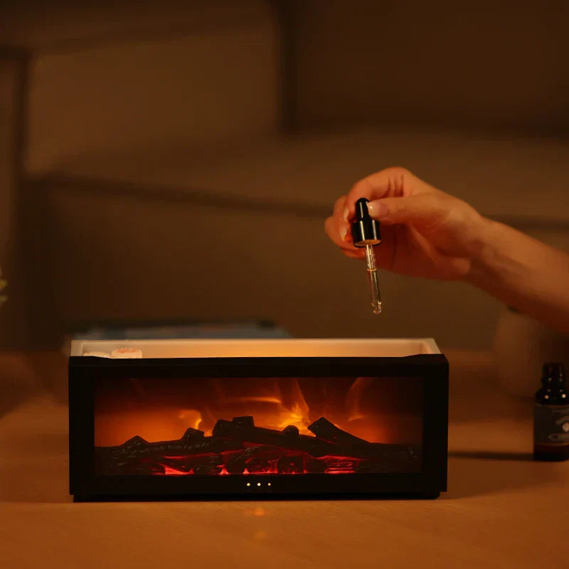 Flame Aromatherapy Humidifier - 4-in-1 Diffuser with Smart Timer