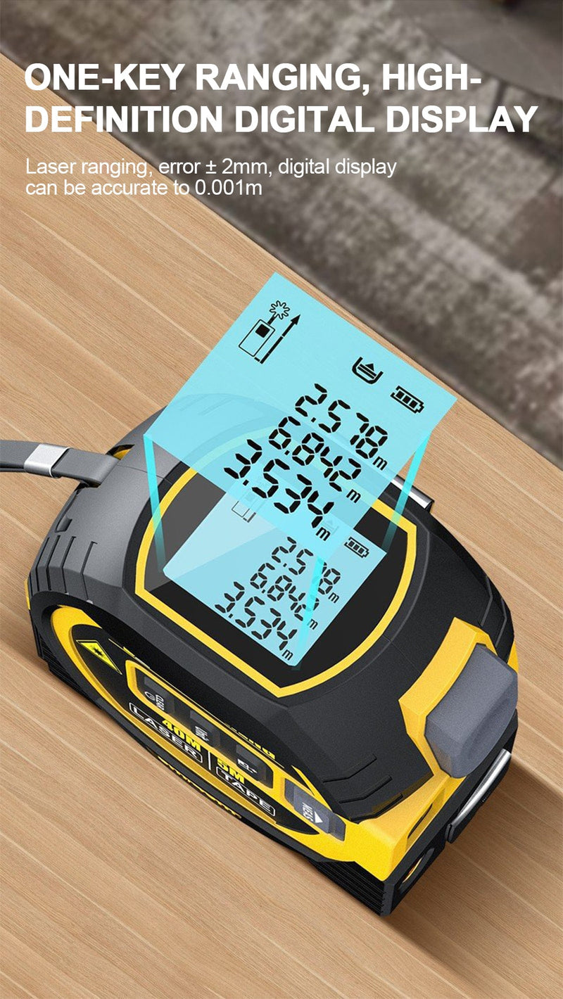 3 in 1 LCD Laser Tape Measure