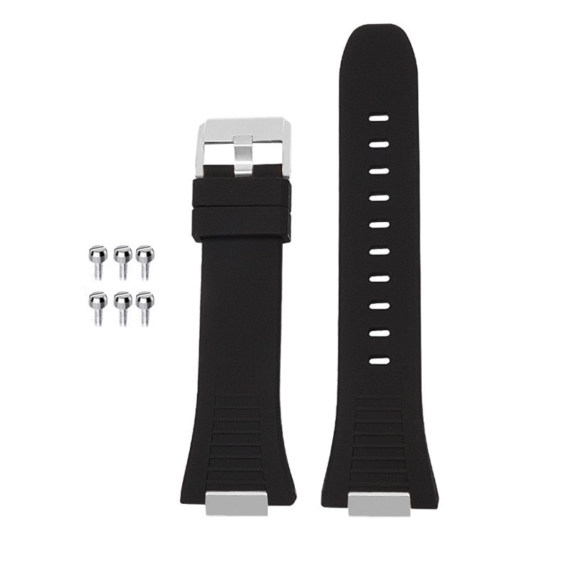 Luxury Stainless Steel Case Silicone Strap Kit for Apple Watch