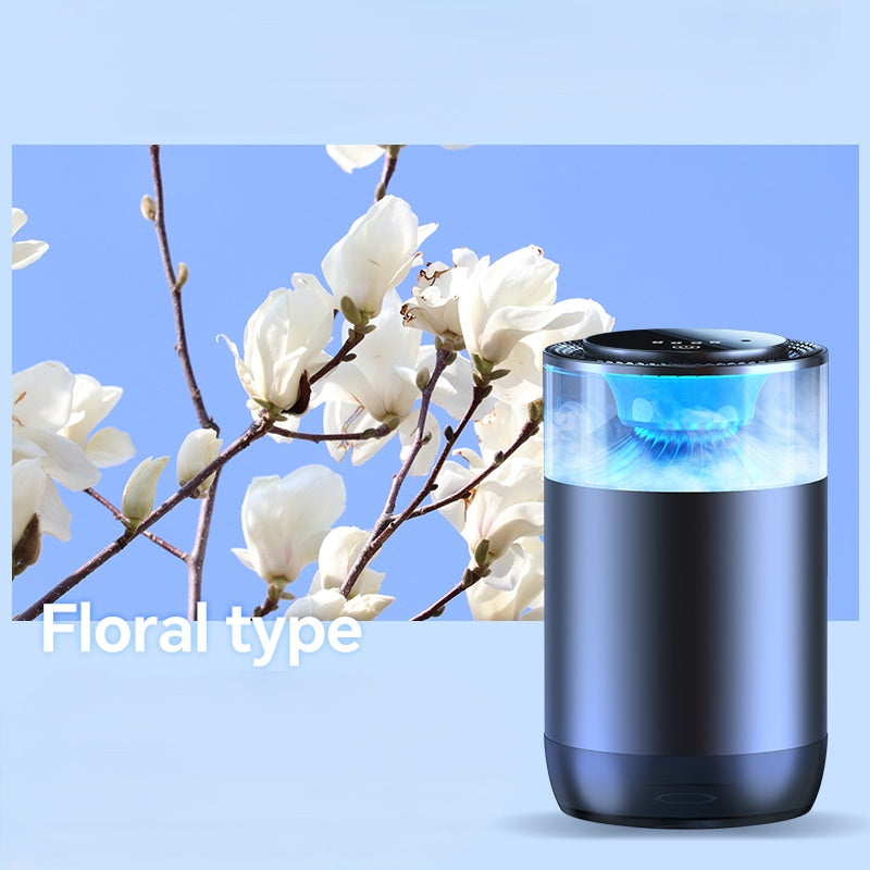 Smart Cloud Mist Car Air Freshener – Rechargeable Aroma Freshener with RGB Sound-Pickup Lights