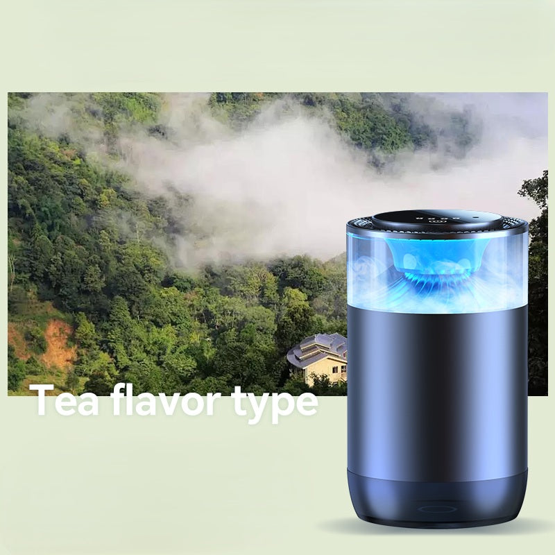 Smart Cloud Mist Car Air Freshener – Rechargeable Aroma Freshener with RGB Sound-Pickup Lights