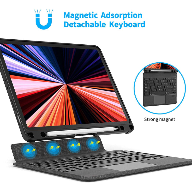 Wireless Bluetooth Magnetic Detachable keyboard for iPad