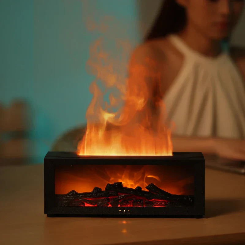 Flame Aromatherapy Humidifier - 4-in-1 Diffuser with Smart Timer